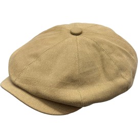 Newsboy Hats for Men Flat Cap Cotton Caps for Men Classic 8 Panel Ivy Hat Driver Cap for Women (Cotton, Denim) Khaki