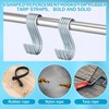 Yaocom 100 Pcs Tarp Strap Bungee Cord S Hooks Steel