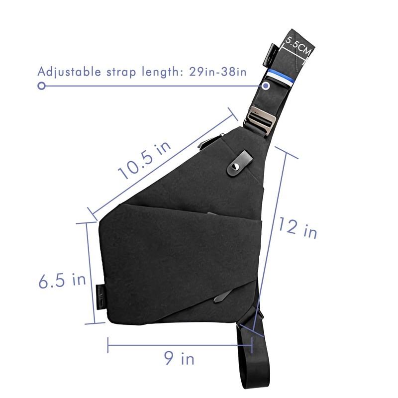 NIID-FINO NEO Sling Bag,Anti-theft Crossbody Shoulder Bag,Chest Bags Slim Flex