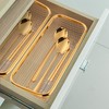 BYEGOU Gold Kitchen Drawer Organizer, Stackable Mesh Storage Baskets, Stainless