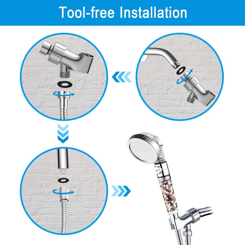 Vacto High Pressure Handheld Shower Head with Filter, Shower Head