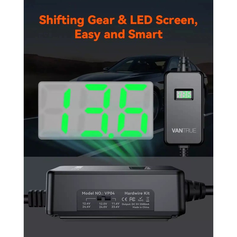 Vantrue Voltage Display OBD Cable for N4, N4 PRO, N5,