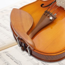 Violin Chin Rest, Wooden Violin Chin Rest Bracket with Cork for 3/4 4/4 Violin