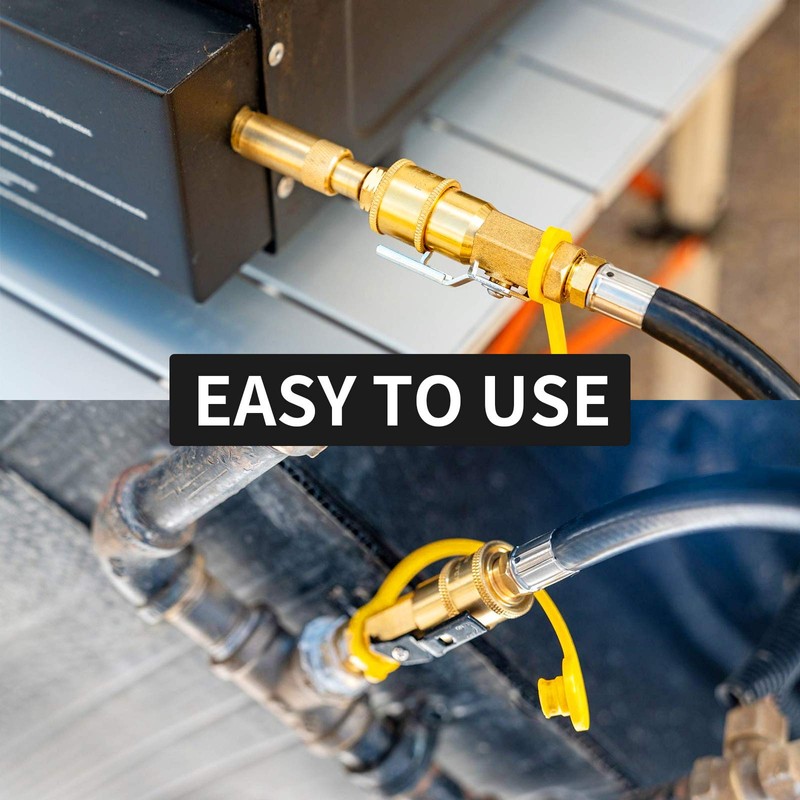 Roastove 1/4" RV Propane Quick Connect Adapter, Propane or Natural