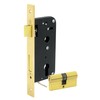 Lock LMG45QLB Mecanismo de embutir función doble, latón brillante, llave