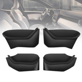 Zerone Door Handle Storage Box Organizer Tray 4Pcs Door Side Storage Box, TPE Material Door Pocket Liner Insert Protector Inside Storage Interior Accessories Organizer Tray