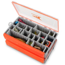 KastKing HyperSeal Waterproof Tackle Box, 3700 Deep Tackle Trays, Fishing Tackle Box Organizer With Removable Dividers, Fishing Gear & Fishing Accessories Storage