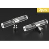Cionyce 2 Pack Acrylic Cabinet Knobs Silver Drawers Knobs, Clear