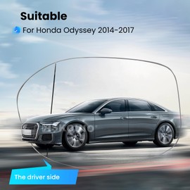 Driver Side Mirror Replacement Glass for Honda Odyssey 2014-2017, Backing Plate Power Heated Left Side View Mirror Glass for Honda Odyssey 2014 2015 2016 2017