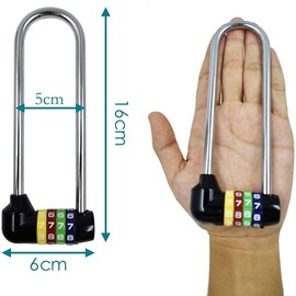 4 Digit Combination Padlock - 12.5cm/5 inch with Long Shackle - Heavy Duty Outdoor Waterproof Lock Resettable Code - Pad Lock for Bicycles, Gates, Mountain Bike, Gym, School, Shed & Lockers