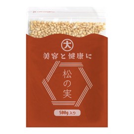 Daidoeki Pine Nuts 17.6 oz (500 g), Raw Additive-Free, No Pesticides, Easy to Store Zipper Bag (17.6 oz (500 g)