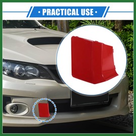 Motoforti Car Towing Tow Eye Hook Cover Cap Compatible for Subaru Impreza 2010-2014, Durable Plastic Red Front Bumper Long-Lasting
