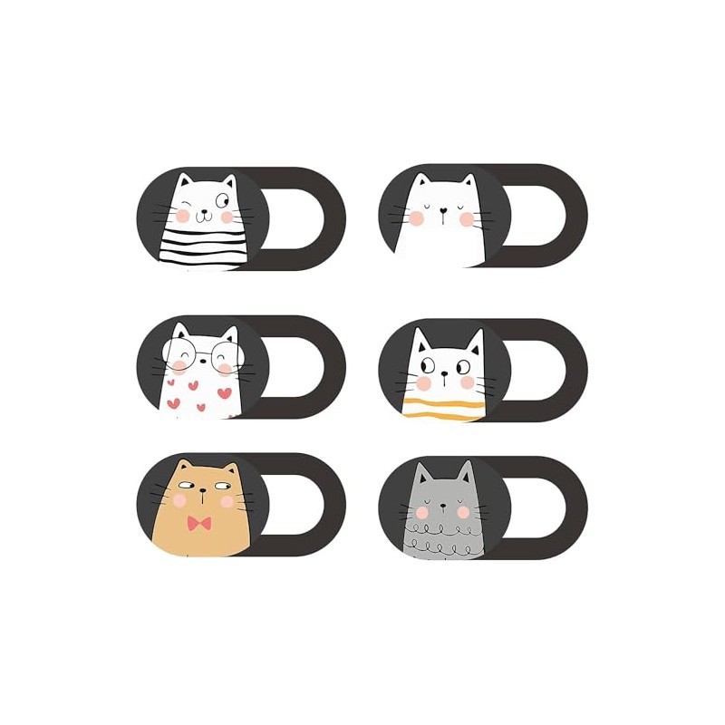 Mizi Webcam Privacy Cover Slide [6 Pack], Cute Camera Blocker