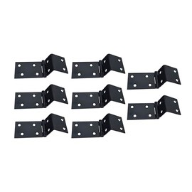 QCAA Heavy Duty Durable Steel Chest Hinge for Box, Door & Cabinet, 1-1/2" x 1.8 mm, Black, 8 Pack, Made in Taiwan