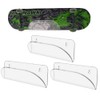 HAI+ Longboard Skateboard Hanger Wall Mount, Invisible Clear Shelf, Display