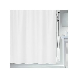 Spirella Anti-Mould Shower Curtain - Anti-Bacterial, Washable, Waterproof - Polyester, "Primo" 180 x 180 cm, White