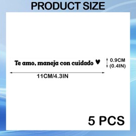 Te amo maneja con cuidado Inspirational Message Decal Sticker Drive Safe for Car Rear View Mirror Window Exterior Accessories 5PCS