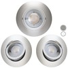 LED Spot Stainless Steel Set of 3