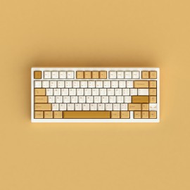 kakiwutj Cute Shiba Inu Keycaps PBT for Mechanical Keyboard Cherry Profile Keycaps Set Animal Dog Yellow White Keycps 60 65 75 Percent Gaming Keyboard No Backlit Custom Keycaps with Key Puller