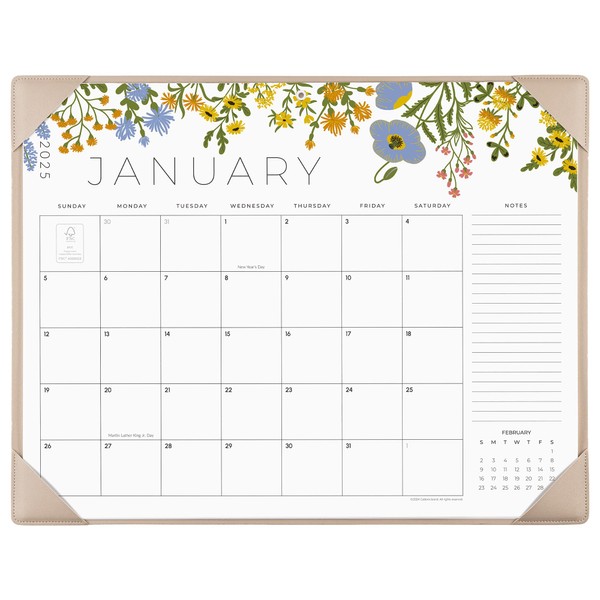 Desk Calendar 2025-2026 with Desktop Mat, Cabbrix Large Desk Pad