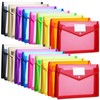 Zhanmai 18 Pcs Plastic File Folder Waterproof Transparent Expandable File