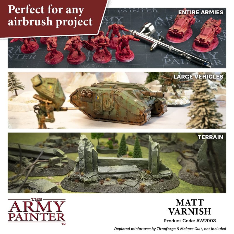 The Army Painter, Airbrush Matt Varnish, 100ml Dropper Bottle -
