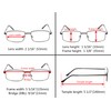 Gr8Sight 3-pack Large Rectangular Reading Glasses with Spring Temple for