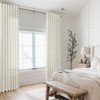 60 Inch Curtains Length,Linen Sheer Boho Farmhouse Floral Printed Pleated