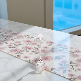 Silver Crystal Coffee Spoon Vintage Floral Carved Long Handle Ice Cream Tea Spoon,Silver Diamond Rhinestone Scoops