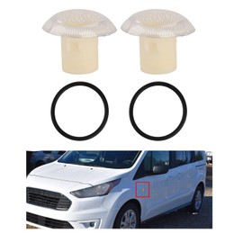 HONGCY Side Fender Marker Turn Signal Light Housings Clear Lens for Ford Transit Connect 2010-2023 9T1Z13K376 (Clear)