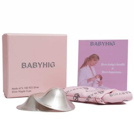 The Orginal Silver Nursing Cups – Silver Nipple Shields for Breastfeeding - Nipple Guards Protector for Breastfeeding - Nipple Shields for Nursing Newborn – Nickel Free – 925 Silver