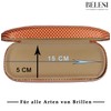 BELESI Glasses Case Hard Case with XL Glasses Cleaning Cloth