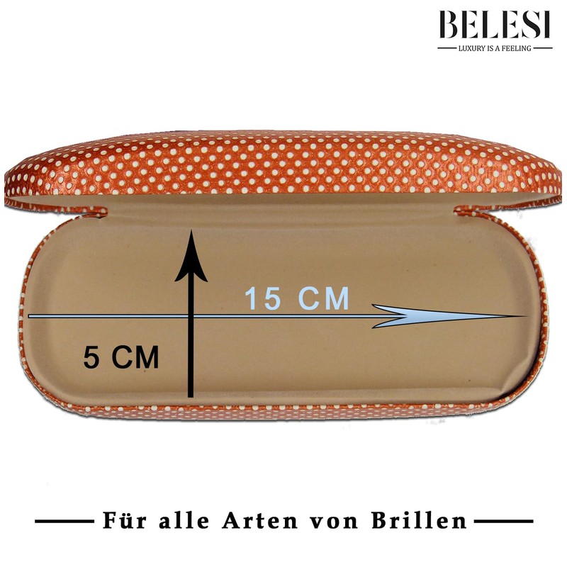 BELESI Glasses Case Hard Case with XL Glasses Cleaning Cloth