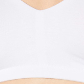 Sassa Shaped Soft-Cup Bra with Cotton - White - 40A