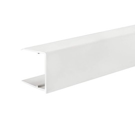 25mm SNAPA Polycarbonate End Closure Roof Sheet U-Profile Drip End Trim - 2.1m, White