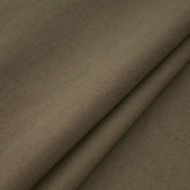 Kt KILOtela - Recycled Linen Fabric, Natural Dyes, 86% Cotton, 14% Linen, Recycled 52% GRS, 100cm Length x 280cm, Khaki, 1 Metre