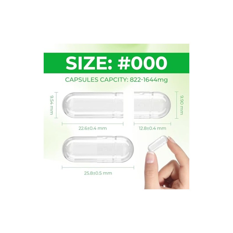 Angtai JN ANGTAI JN Empty Capsules Size 000, 1000 Count