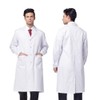 KUMARS Lab Coat Women Men, White Medical Coat Cotton Polyester