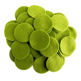 Playfully Ever After Pear Green Craft Felt Circles (1 Inch - 100pc)