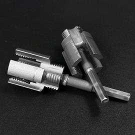 Pipe Threader, PVC Threader for Drill, Cutting Fitting Drill Attachment Extractor Anti-Slip Expansion for Repair Hose Garden Freezer Plumbing Pipefitter