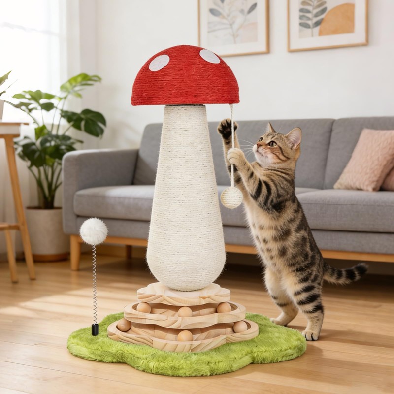 Mushroom Cat Scratcher/Scratching Post, Cute Cat Scratching Post