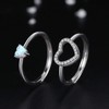 VIKI LYNN Created Opal Ring Set 925 Sterling Silver 3