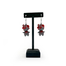 Pixie Earrings – Lightweight 3D Printed earrings for fantasy fans:_Cherry Blossom - Morally Grey Glitch