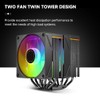 Jungle Leopard KF620-DGT CPU Air Cooler, Dual ARGB PWM Fans,