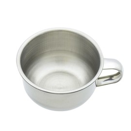 lasenersm 1 Piece Stainless Steel Shaving Soap Bowl with Handle Shaving Soap Mug Bowl Shaving Bowl Shaving Foam Bowl Shaving Cream Bowl For Men, 3.46 x 1.97 Inches, Silver