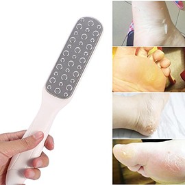 Raspador Corneal de Doble Faz, Archivo de Pie de Acero Inoxidable, Eliminación Corneal sin Esfuerzo en Los Pies, Pedicura y Pedicura para Pies