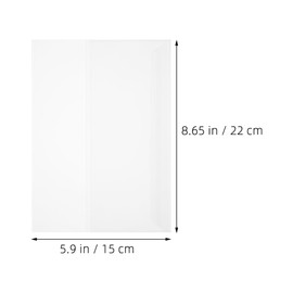 LALAFINA Pcs Book Covers Plastic Sleeves for Books Water Resistant Protector Sticker for Resume Portfolio Folder School Home