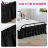 RIMELA Black Bed Skirt King Size 15 Inch Drop Split