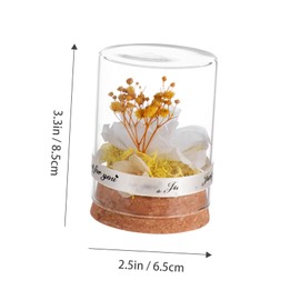 ULTECHNOVO Valentine's Day Preserved Rose Glass Dome with Solid Base Immortal Flower Tabletop Decor for Home and Office Romantic for Lovers