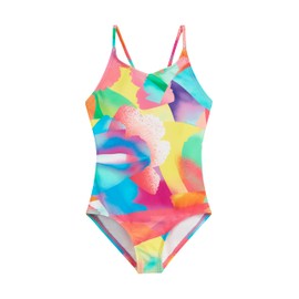 Kanu Surf Girls' Hurricane Beach Sport UPF 50+ 1-Piece Swimsuit, Isabel Multi, 4T